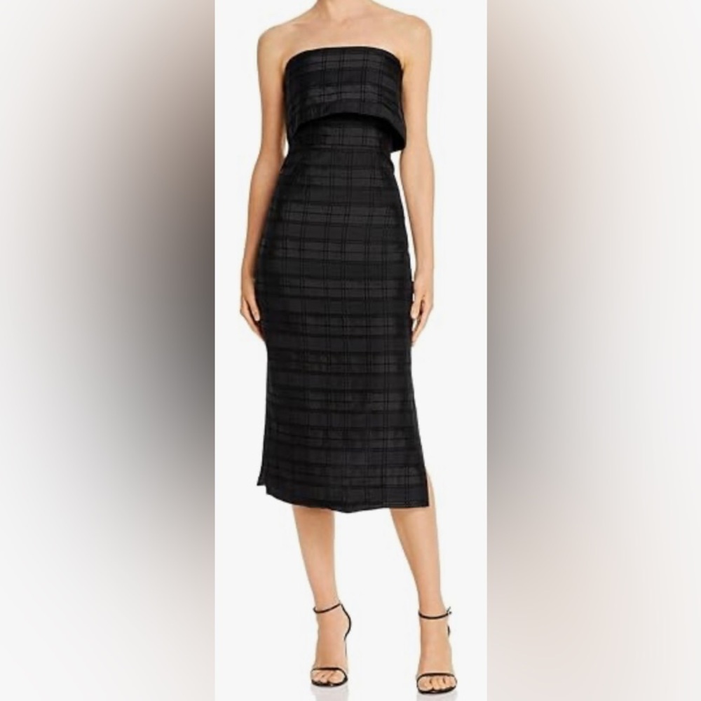 C/Meo Collective Refresh Strapless Popover Midi Sheath Dress - Size M (US 6)